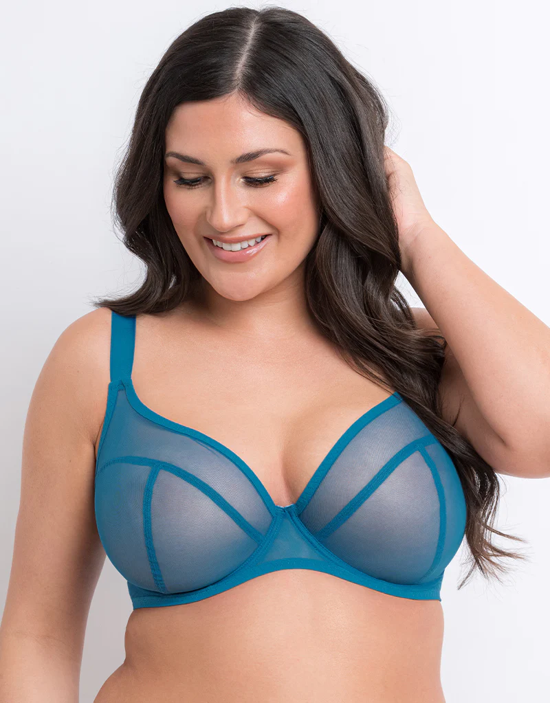 Flirtelle Hayley Plunge Bra Turquoise - Image 3