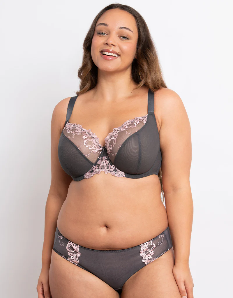 Flirtelle Holly Balcony Bra Charcoal