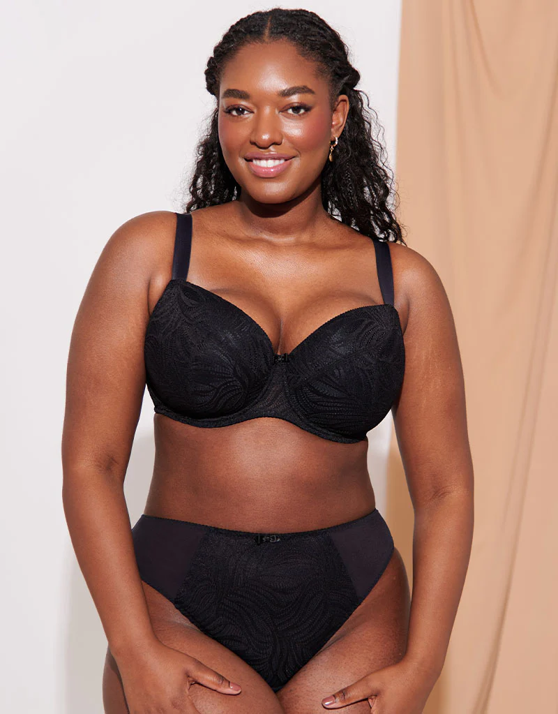 Flirtelle Isla Padded Balcony Bra Black - Image 2