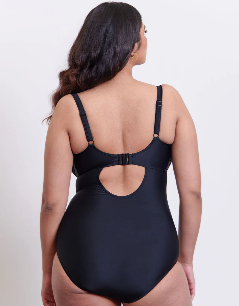 Flirtelle Maya Bay Balcony Swimsuit Black - Image 6