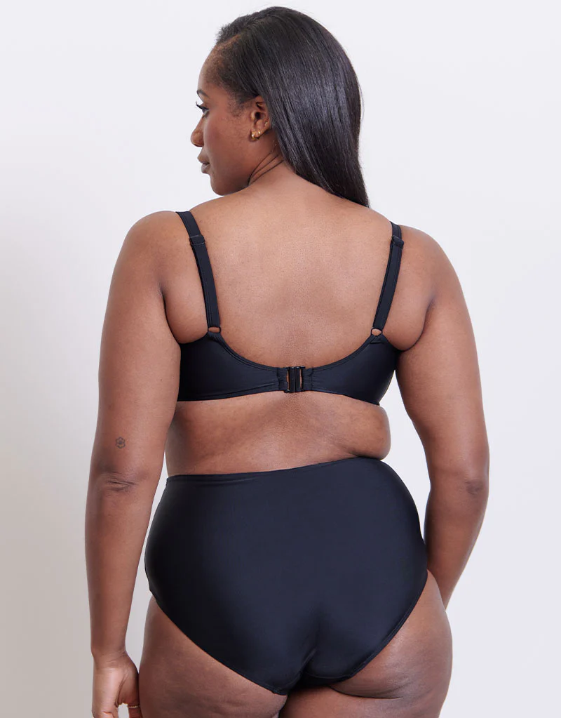 Flirtelle Maya Bay Padded Balcony Bikini Top Black - Image 6