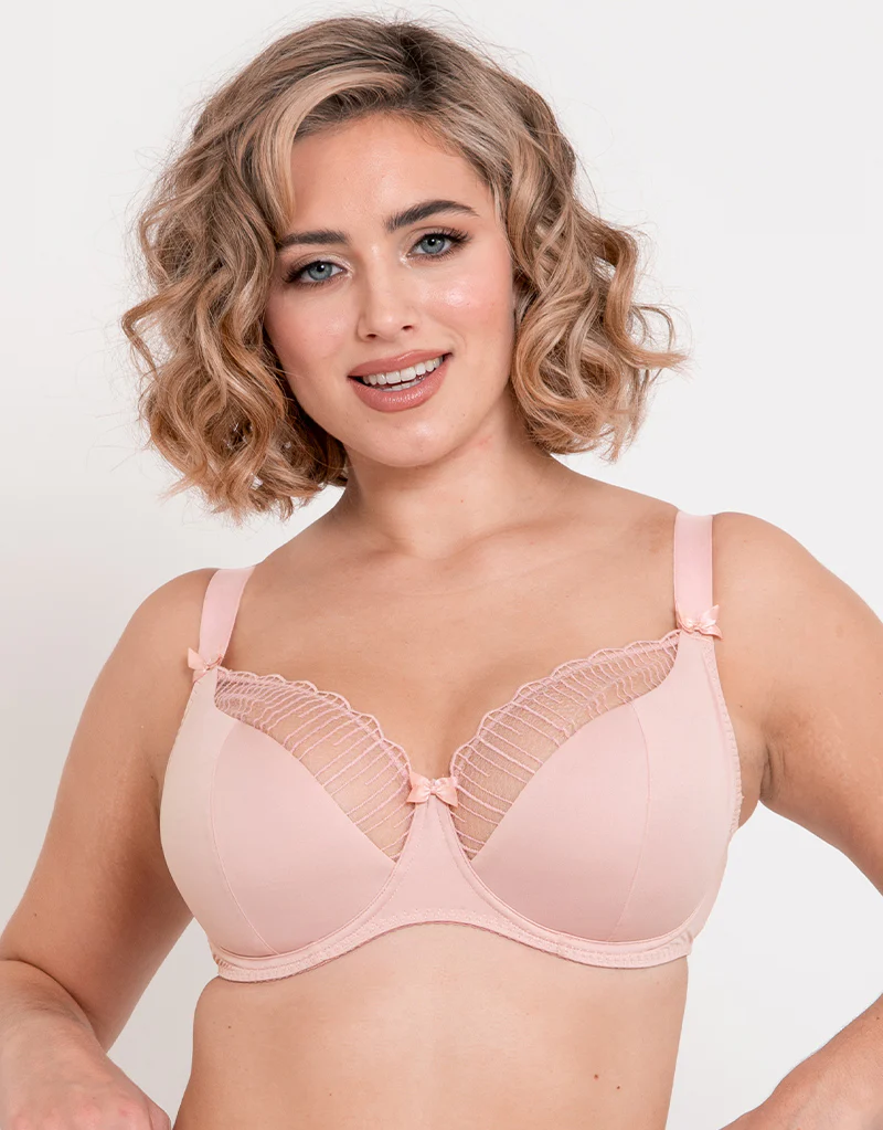 Flirtelle Riley Balcony Bra Blush Pink - Image 3