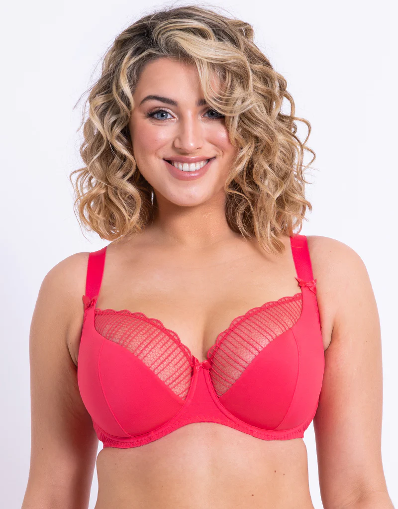 Flirtelle Riley Balcony Bra Bright Pink - Image 3