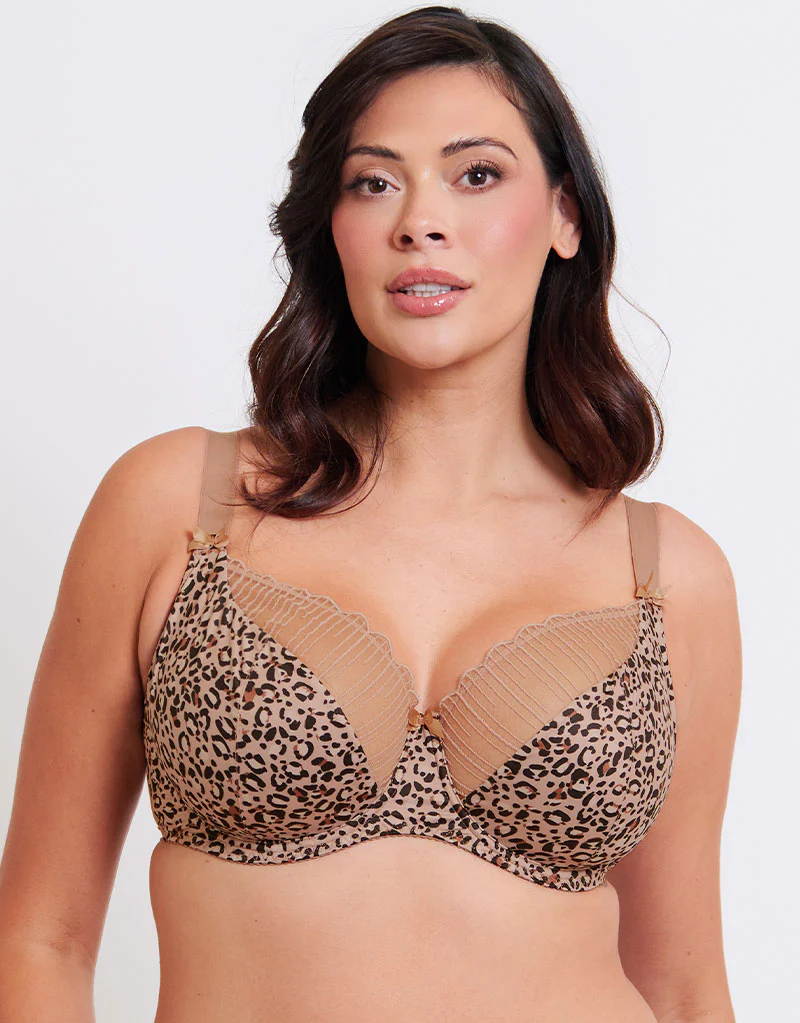 Flirtelle Riley Balcony Bra Leopard Print - Image 3