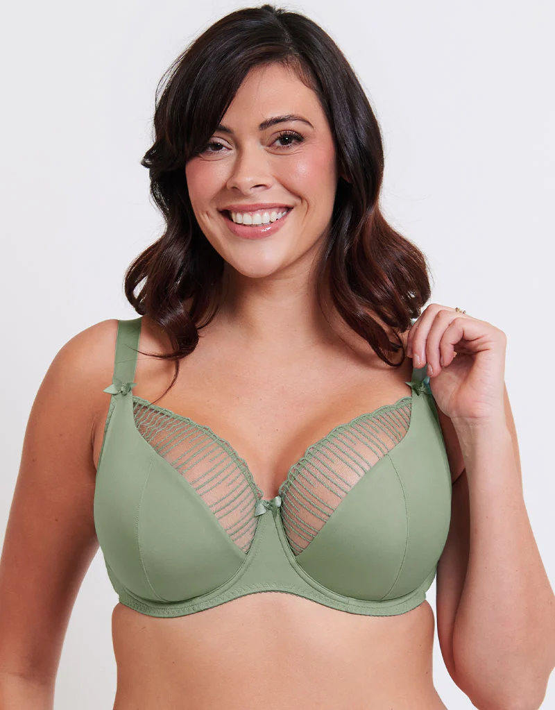 Flirtelle Riley Balcony Bra Sage Green - Image 3