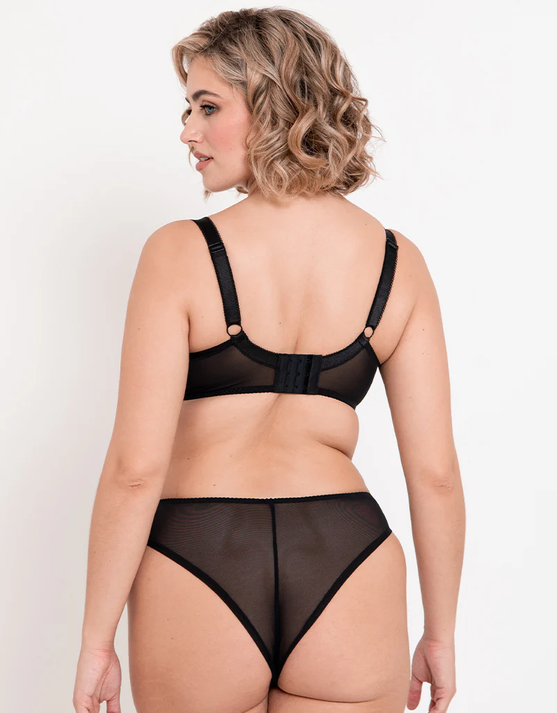 Flirtelle Rosie Balcony Bra Black/Pink - Image 6
