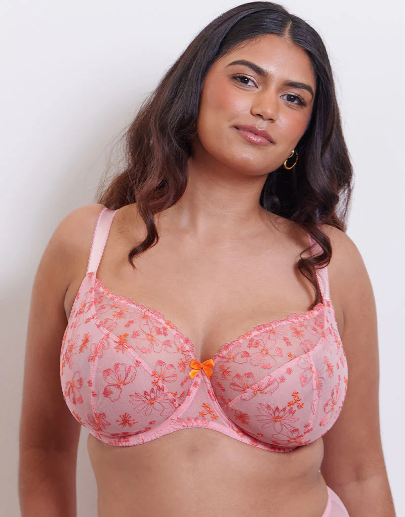Flirtelle Rosie Balcony Bra Pink Multi - Image 3