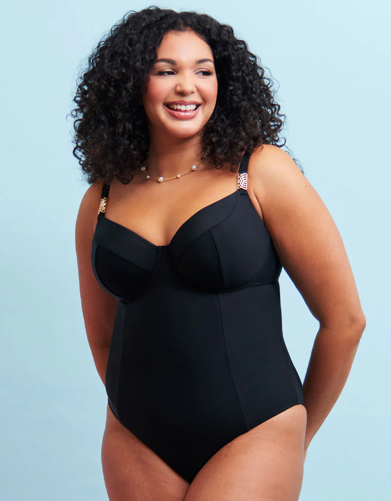 Flirtelle Salento Coast Balcony Swimsuit Black - Image 2