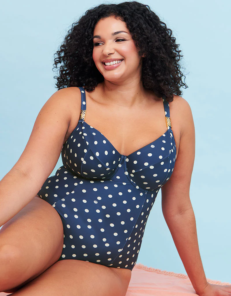 Flirtelle Salento Coast Balcony Swimsuit Polka Dot Print - Image 2