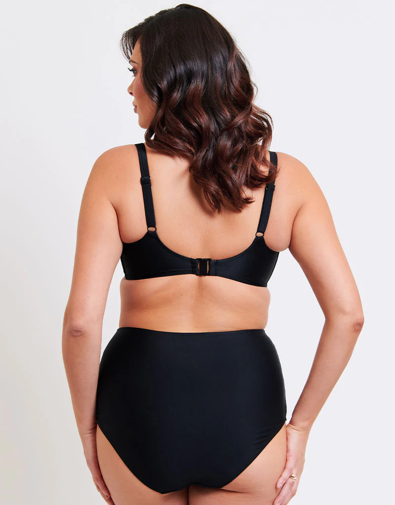 Flirtelle Salento Coast Padded Balcony Bikini Top Black - Image 6