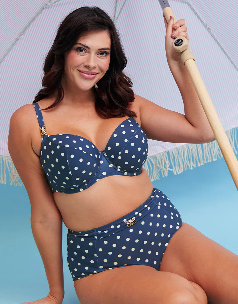 Flirtelle Salento Coast High Waist Bikini Brief Polka Dot Print - Image 5
