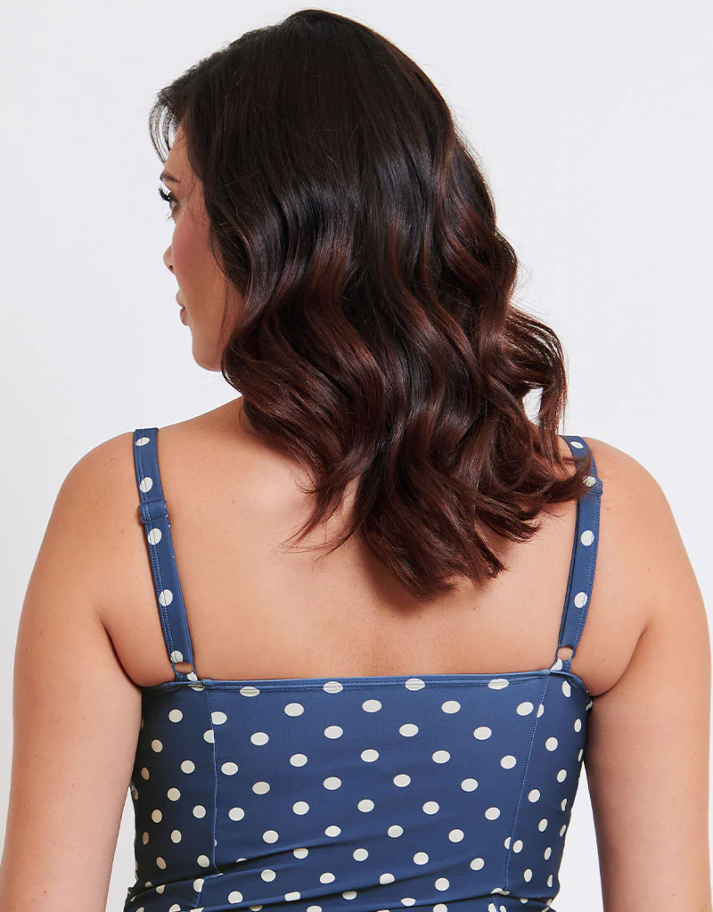 Flirtelle Salento Coast Wired Balcony Tankini Top Polka Dot Print - Image 5