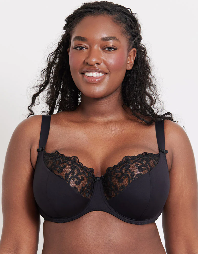 Flirtelle Swirl Balcony Bra Black - Image 3