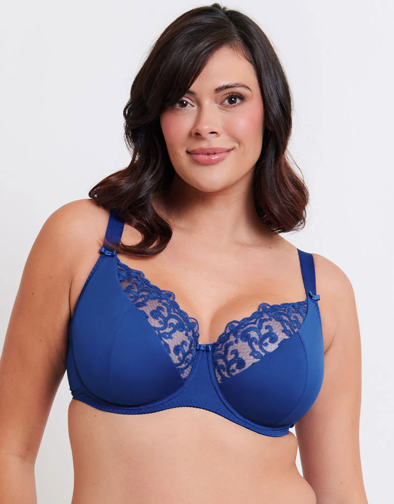 Flirtelle Swirl Balcony Bra Cobalt Blue - Image 3