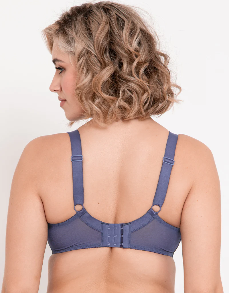 Flirtelle Swirl Balcony Bra Denim Blue - Image 5