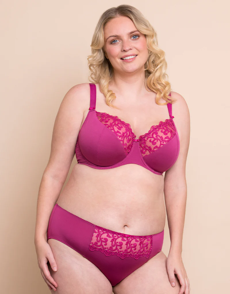 Flirtelle Swirl Balcony Bra Magenta - Image 7