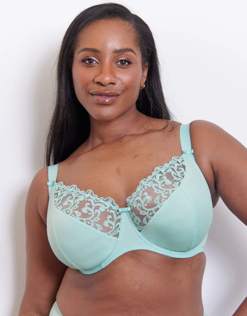 Flirtelle Swirl Balcony Bra Spearmint Blue - Image 3