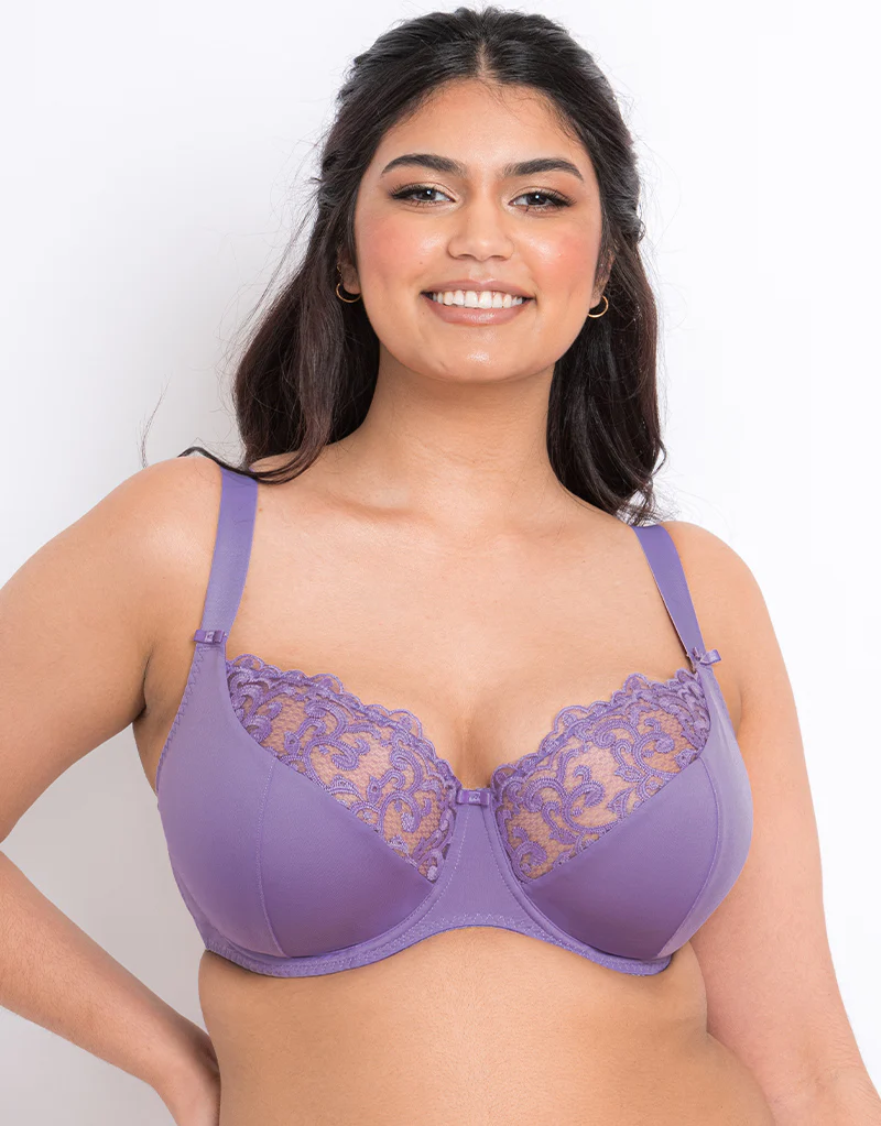 Flirtelle Swirl Balcony Bra Violet - Image 3