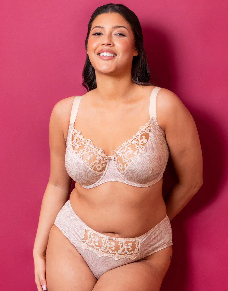 Flirtelle Swirl Balcony Bra Zebra Print - Image 2