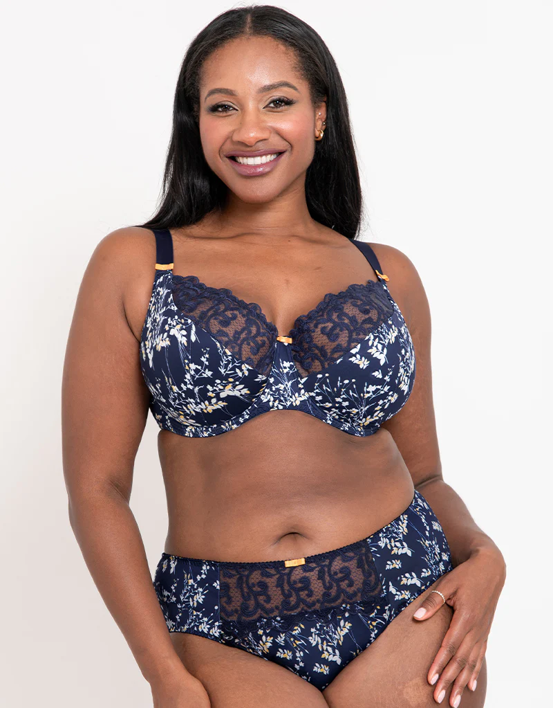 Flirtelle Swirl Brief Navy Print - Image 3