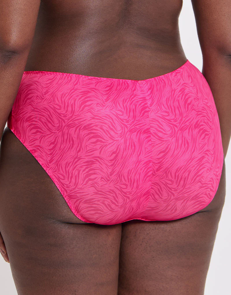 Flirtelle Swirl Brief Pink Zebra Print - Image 2
