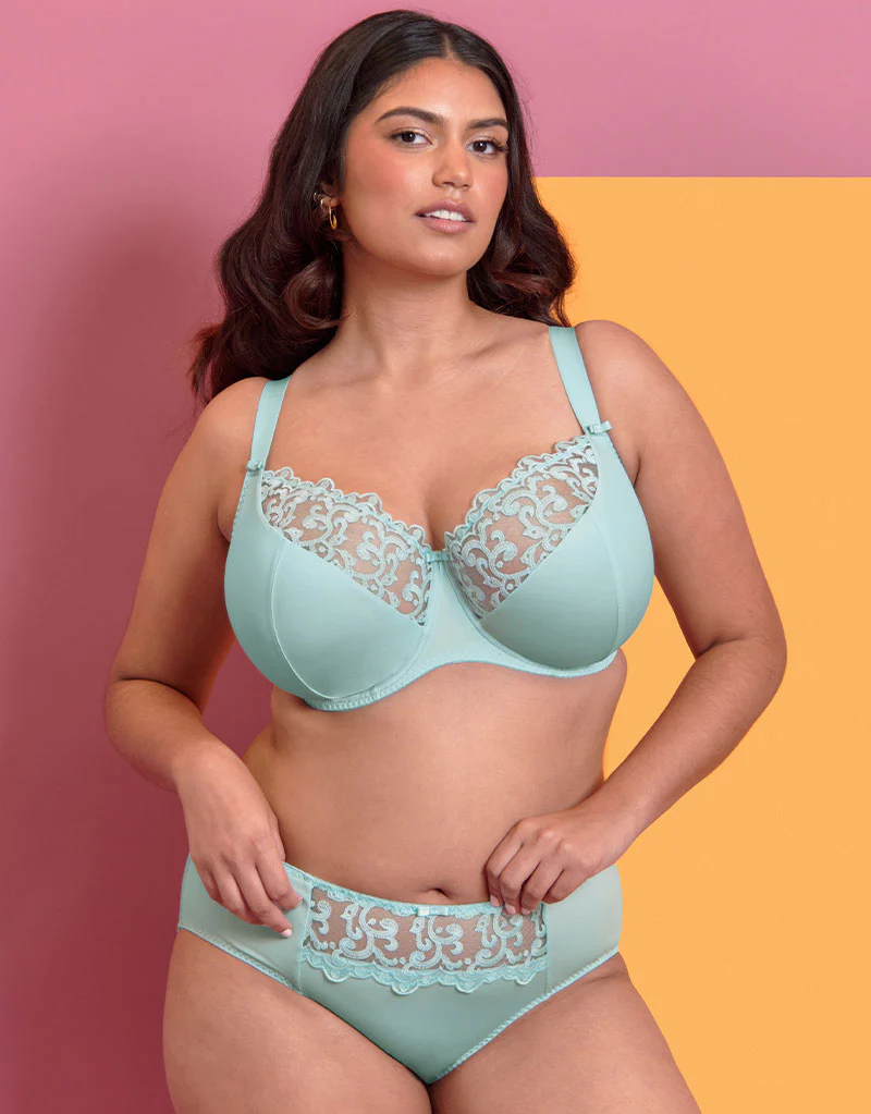 Flirtelle Swirl Balcony Bra Spearmint Blue - Image 2