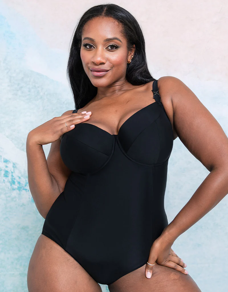 Flirtelle Verona Beach Balcony Swimsuit Black - Image 2