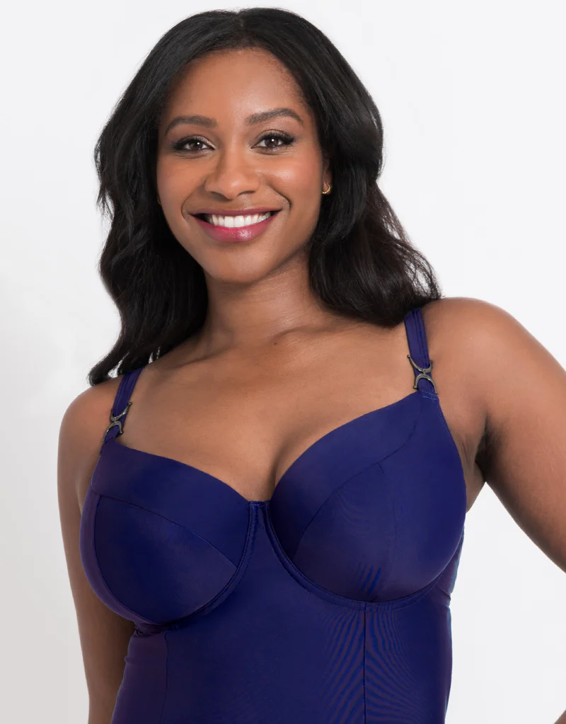 Flirtelle Verona Beach Balcony Swimsuit Navy - Image 3