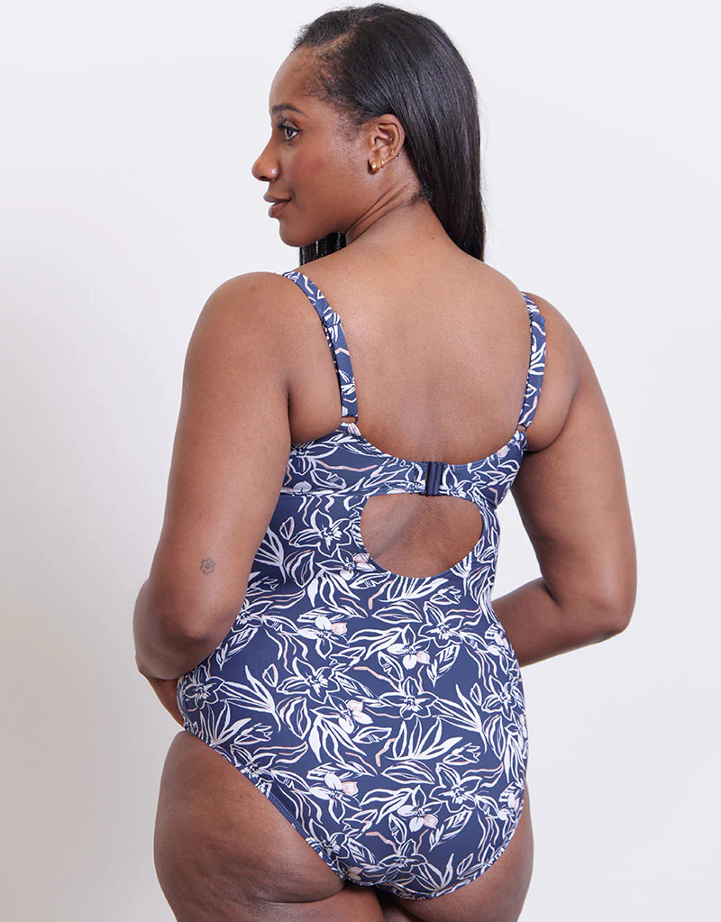 Flirtelle Verona Beach Balcony Swimsuit Navy Print - Image 6