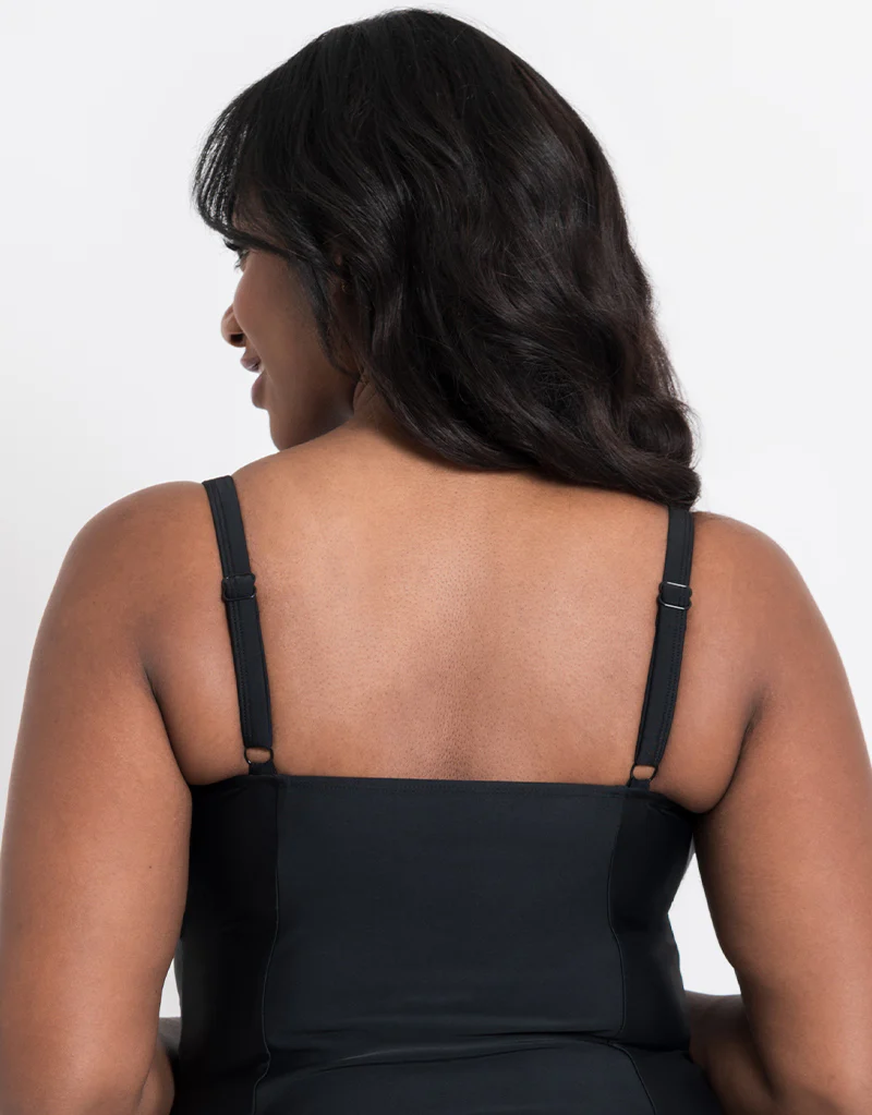 Flirtelle Verona Beach Balcony Tankini Top Black - Image 5