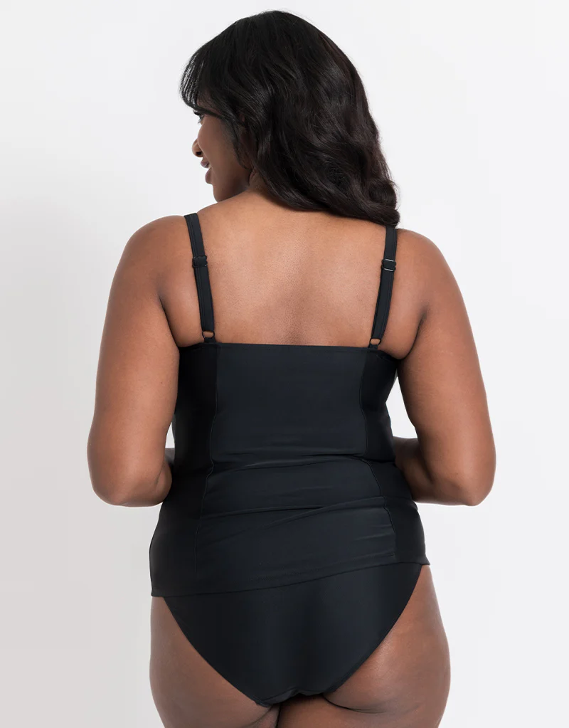 Flirtelle Verona Beach Balcony Tankini Top Black - Image 6