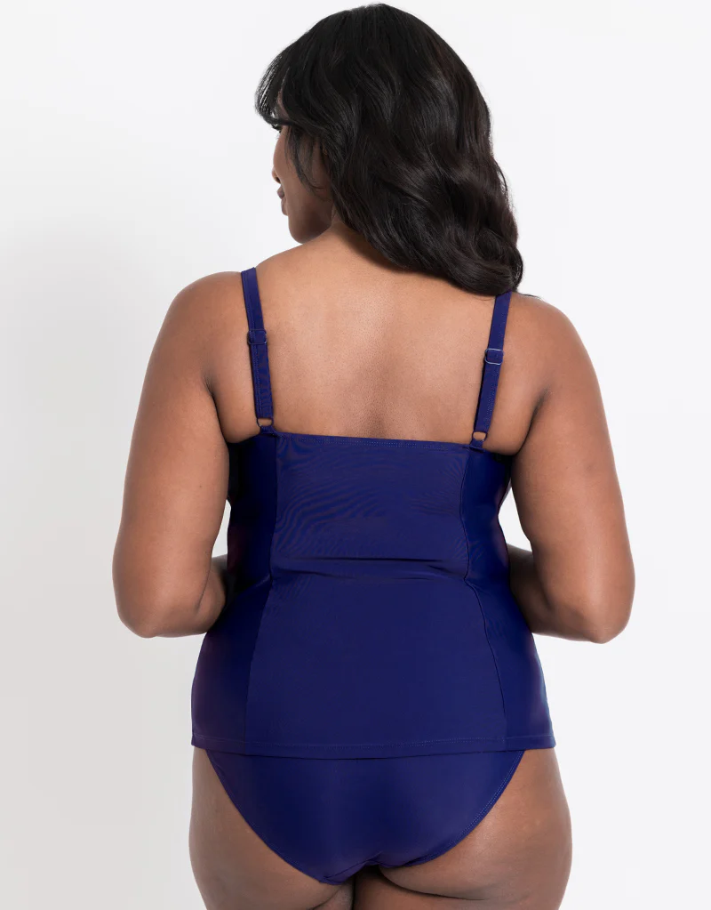 Flirtelle Verona Beach Balcony Tankini Top Navy - Image 6