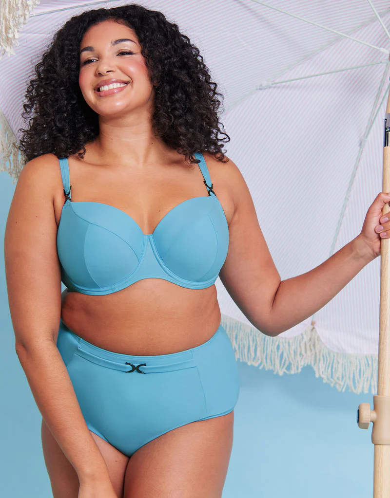Flirtelle Verona Beach High Waist Bikini Brief Aqua Blue - Image 5