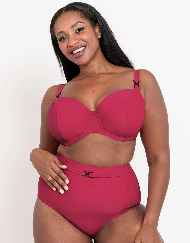 Flirtelle Verona Beach High Waist Bikini Brief Crimson - Image 3