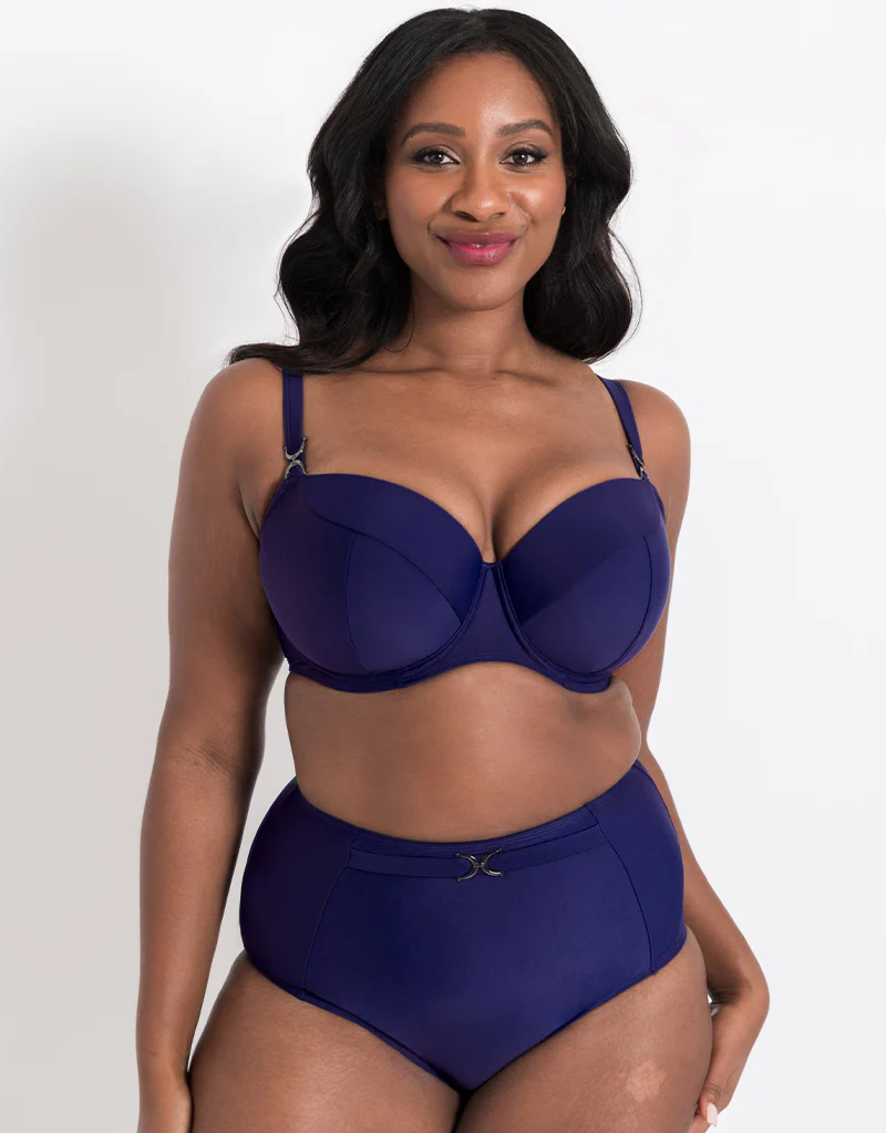 Flirtelle Verona Beach High Waist Bikini Brief Navy - Image 3