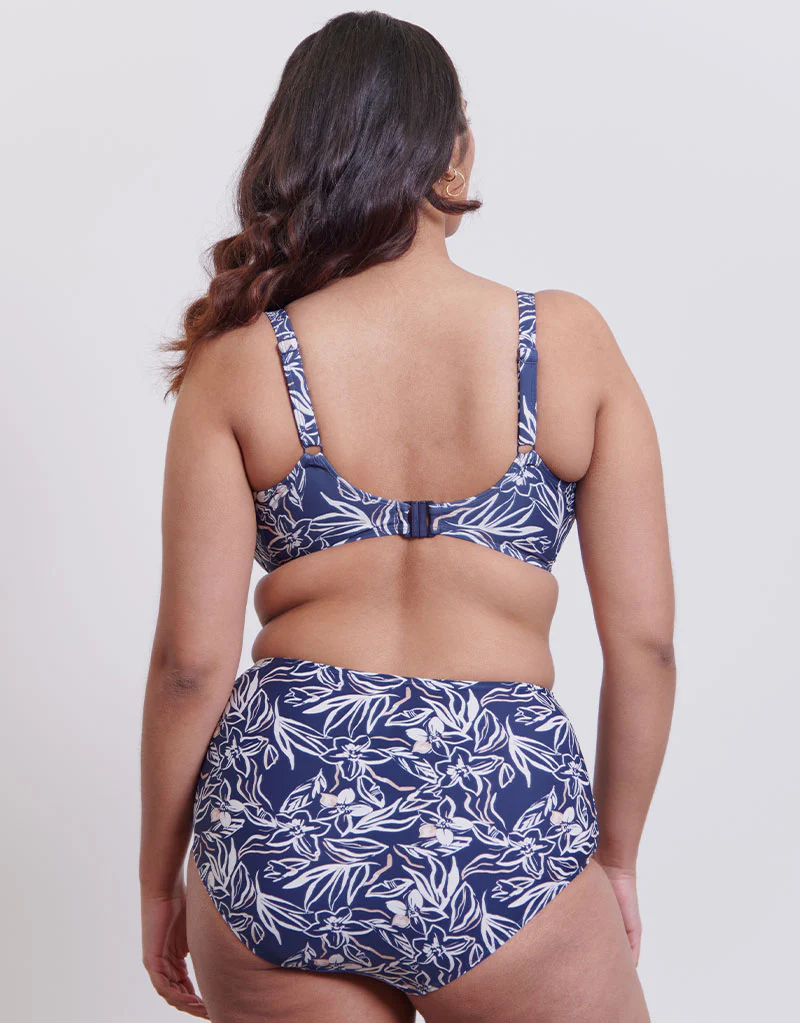 Flirtelle Verona Beach High Waist Bikini Brief Navy Print - Image 4
