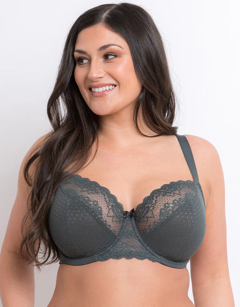 Flirtelle Viola Balcony Bra Charcoal - Image 3