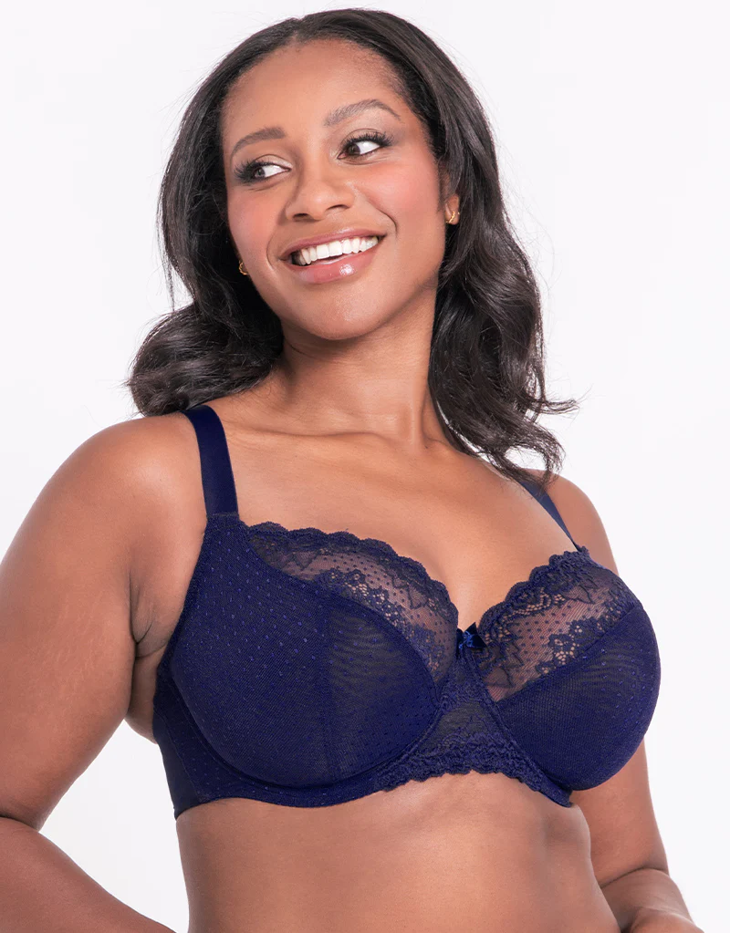 Flirtelle Viola Balcony Bra Navy - Image 3