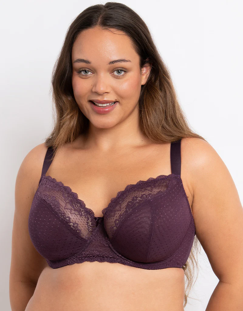 Flirtelle Viola Balcony Bra Plum - Image 3