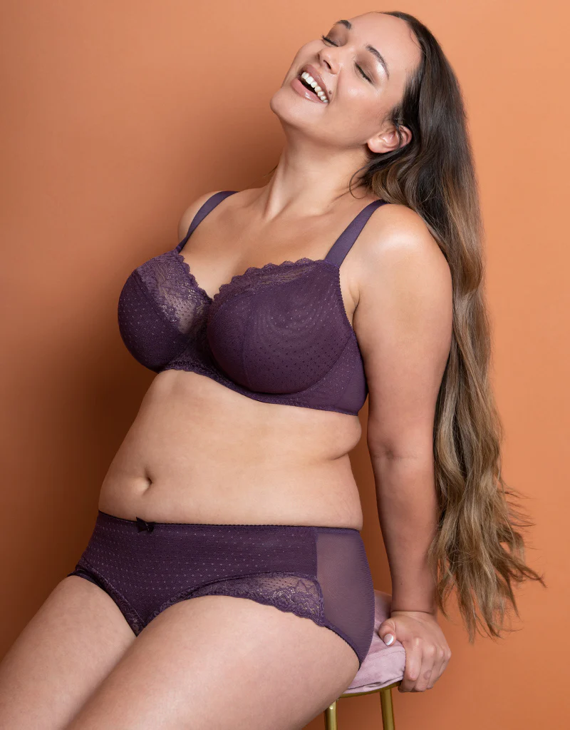 Flirtelle Viola Balcony Bra Plum - Image 8