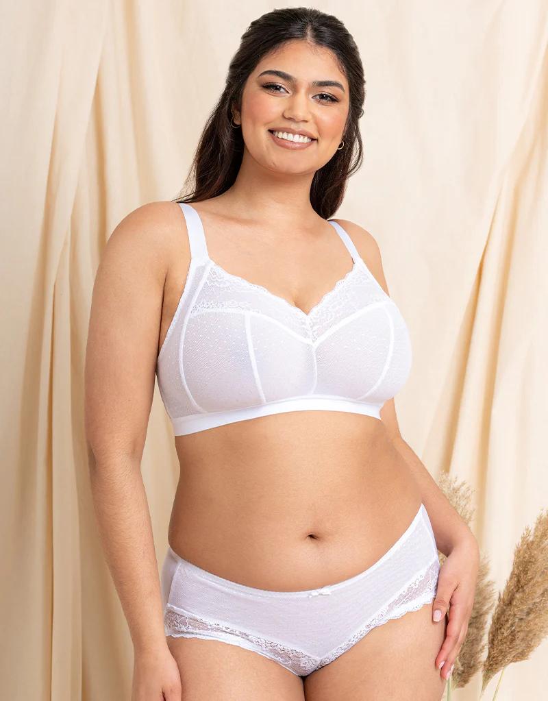 Flirtelle Viola Non-Wired Bralette White - Image 2
