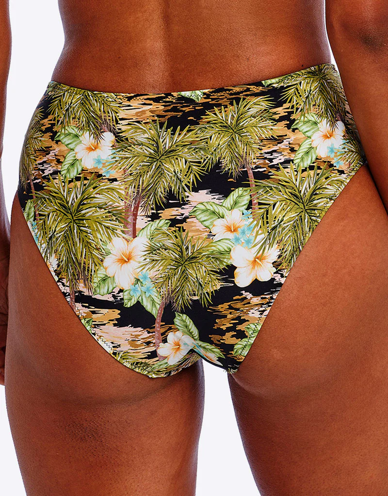 Freya Bahama Shores High Waist Bikini Brief Black Print - Image 3