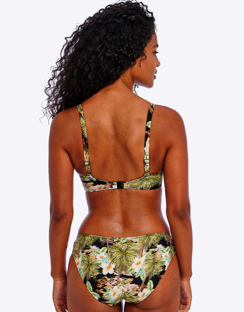 Freya Bahama Shores Plunge Bikini Top Black Print - Image 6