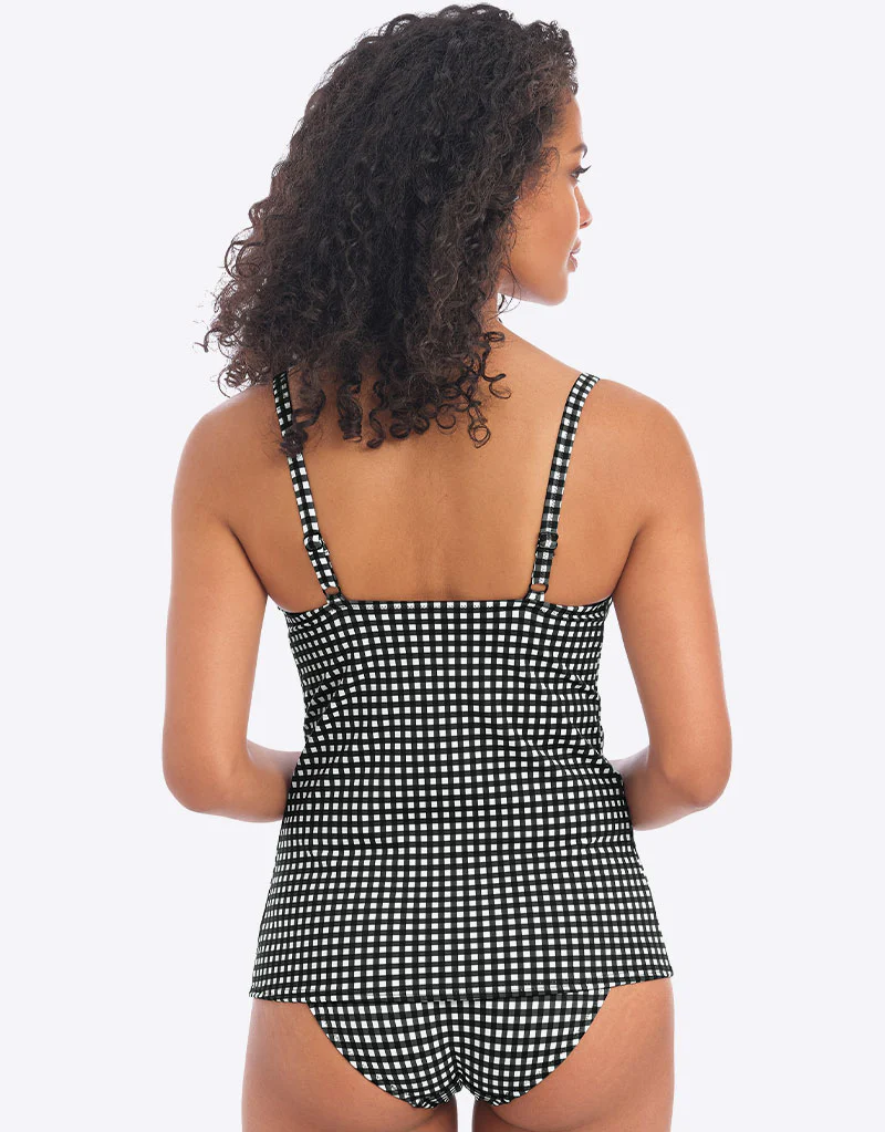 Freya Check In Plunge Tankini Top Monochrome - Image 6