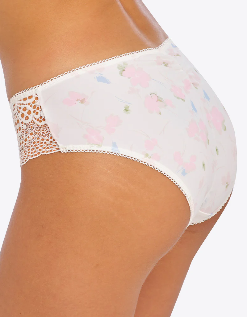 Freya Daydreaming Brief Flora White - Image 2