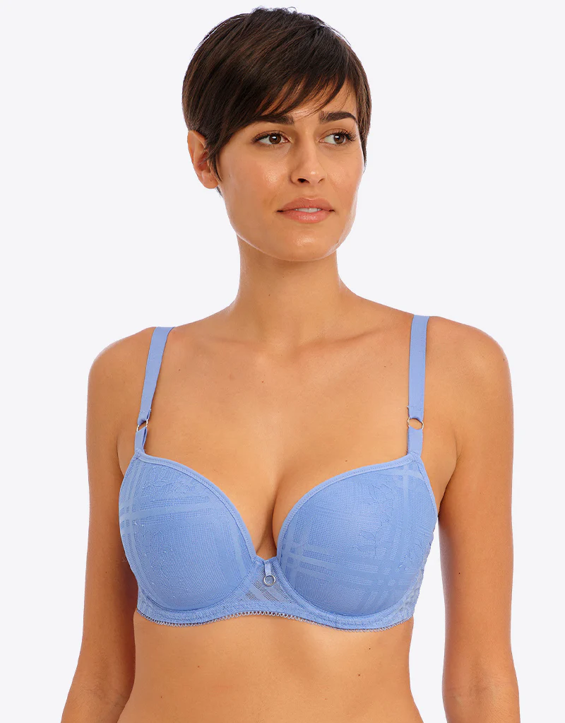 Freya Fatale Moulded Plunge Bra Cornflower Blue - Image 2