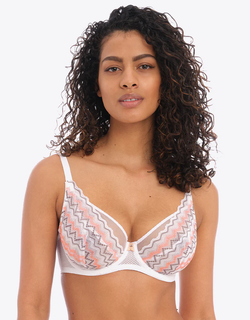 Freya Festival Vibe High Apex Bra White Coral - Image 3