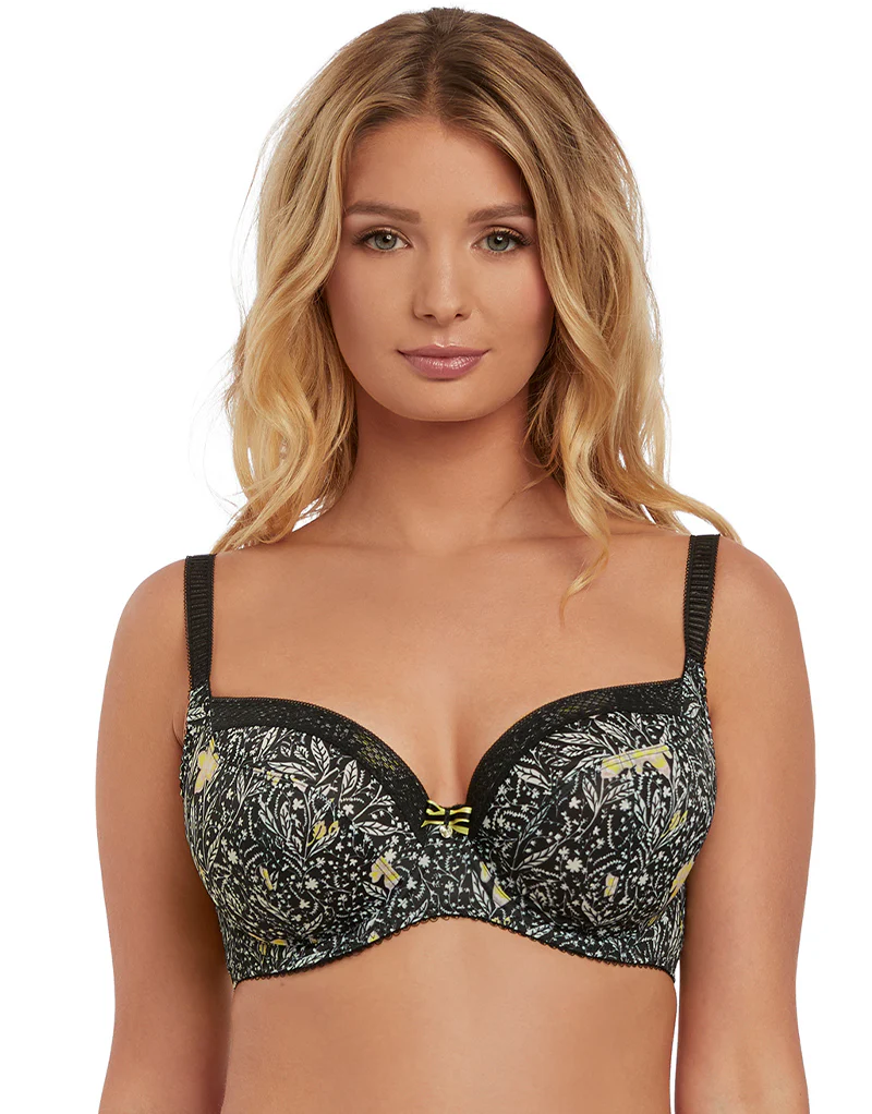 Freya Floral Bonanza Plunge Balconette Bra Black/Floral - Image 2