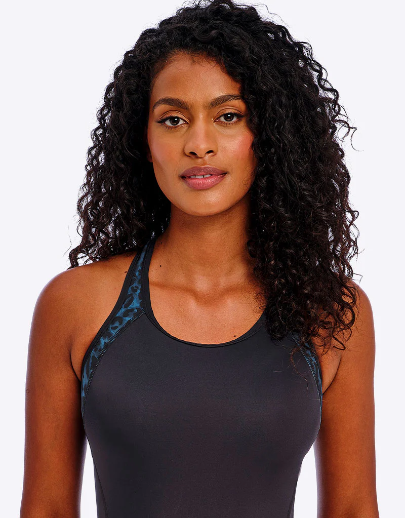 Freya Freestyle Moulded Swimsuit Midnight Leopard Blue - Image 3