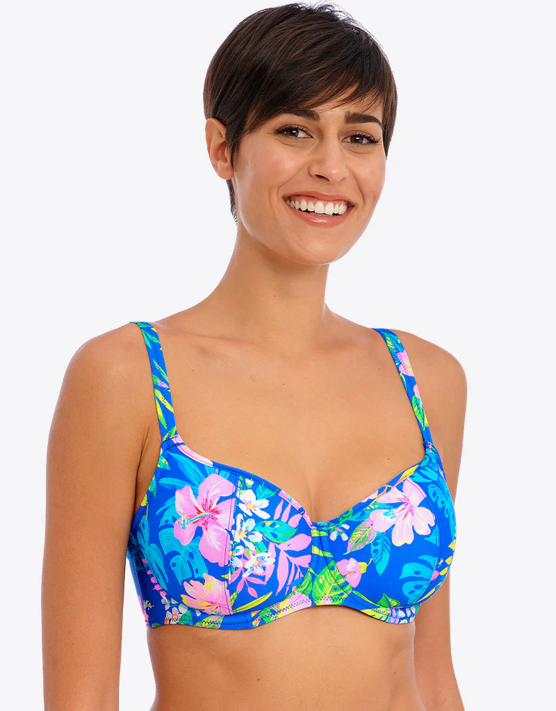 Freya Hot Tropics Sweetheart Bikini Top Blue - Image 3